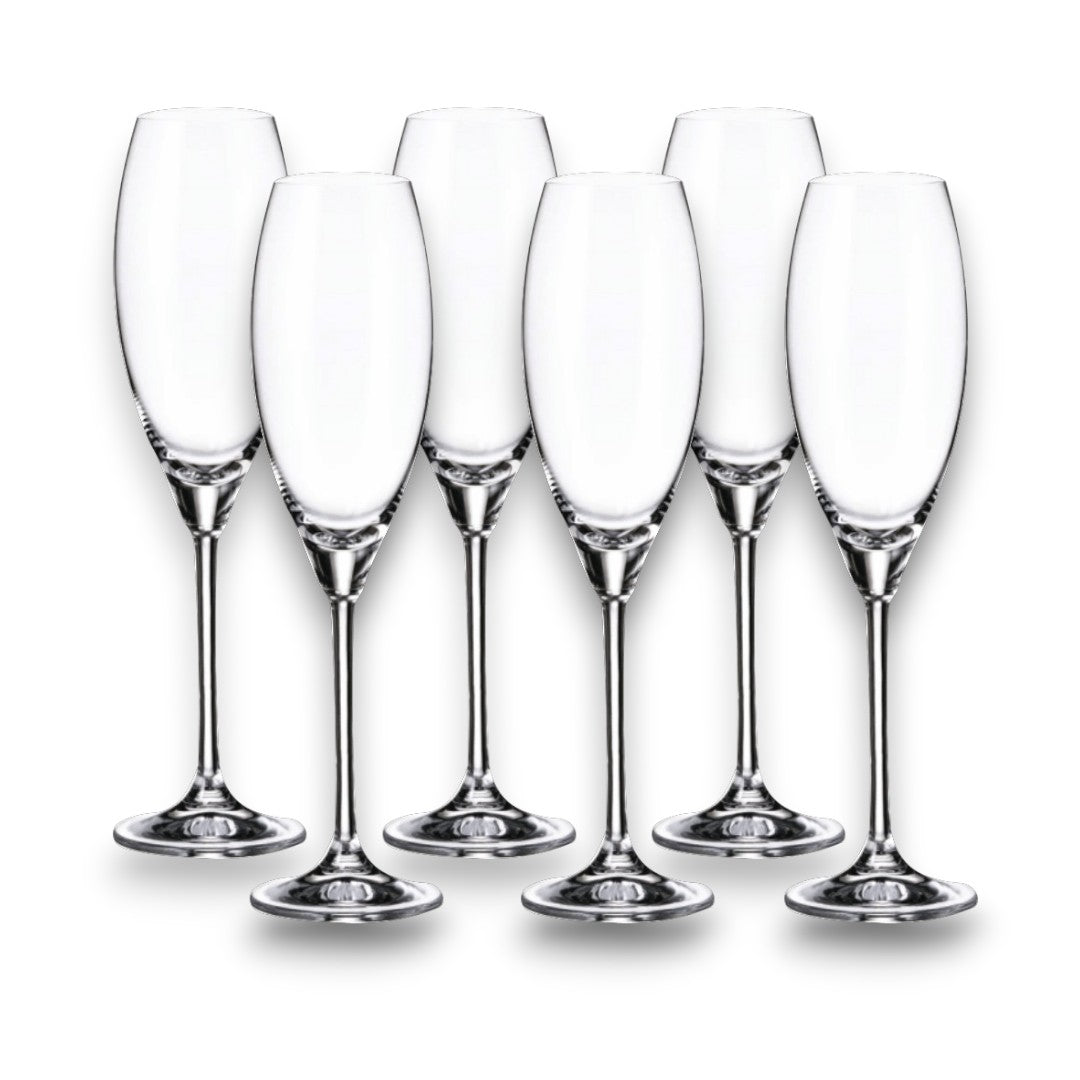 Jogo 6 Taças de Cristal Carduelis Espumante 290 ml