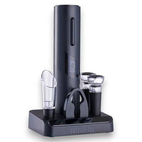 Kit Abridor de Vinhos Elétrico Saca-Rolhas Biscuitt Oak USB 4 em 1 – Sommelier Collection
