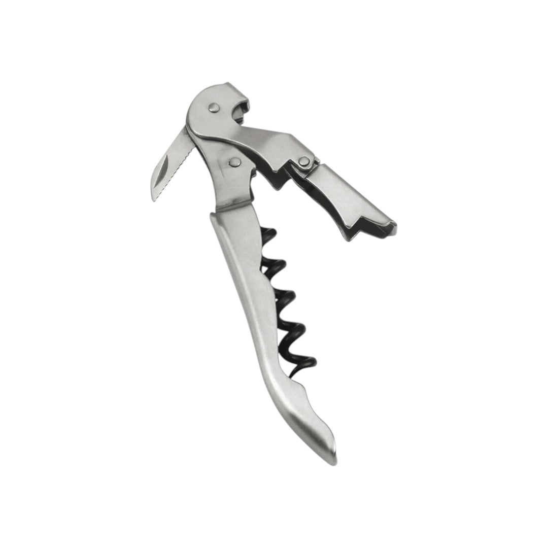 Saca-rolhas Em Aço Inox 2 Estágios 12 CM
