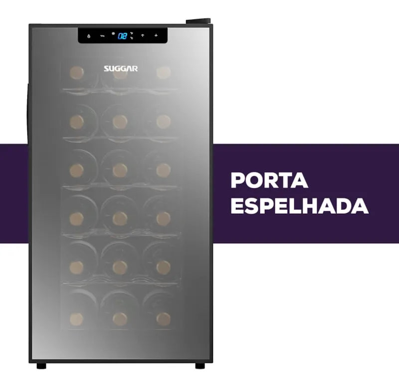 Adega Climatizada Cannes 18 Garrafas Suggar - AD1811PT